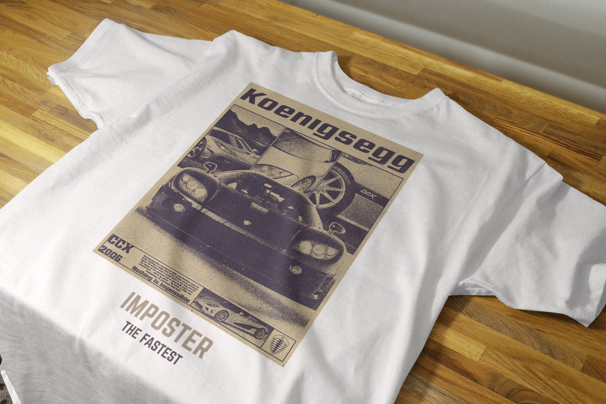 KOENIGSEGG DESIGNED OVERSIZED COTTON T-SHIRTS