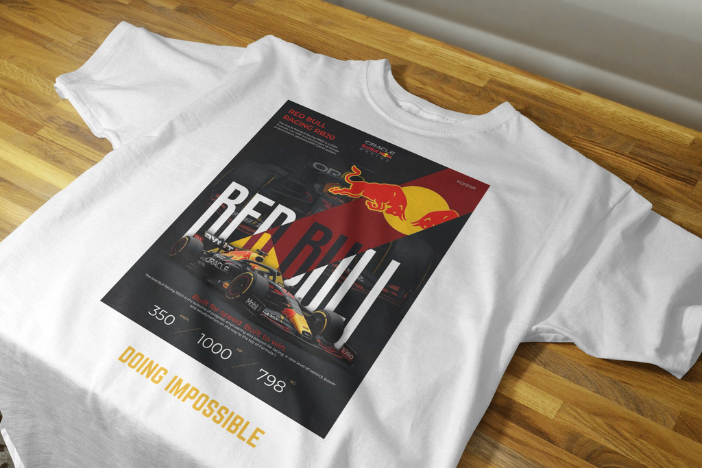 RED BULL RACING WHITE T-SHIRT OVERSIZE