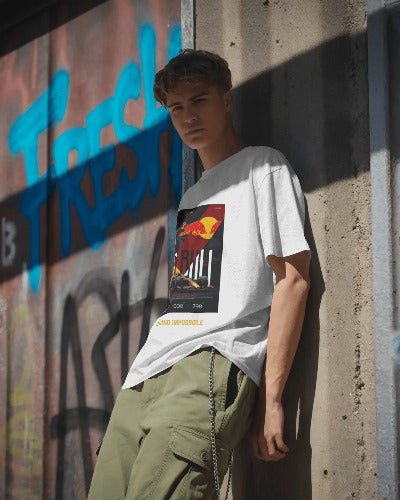 RED BULL RACING WHITE T-SHIRT OVERSIZE