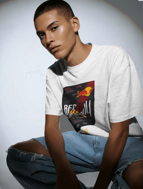 RED BULL RACING WHITE T-SHIRT OVERSIZE