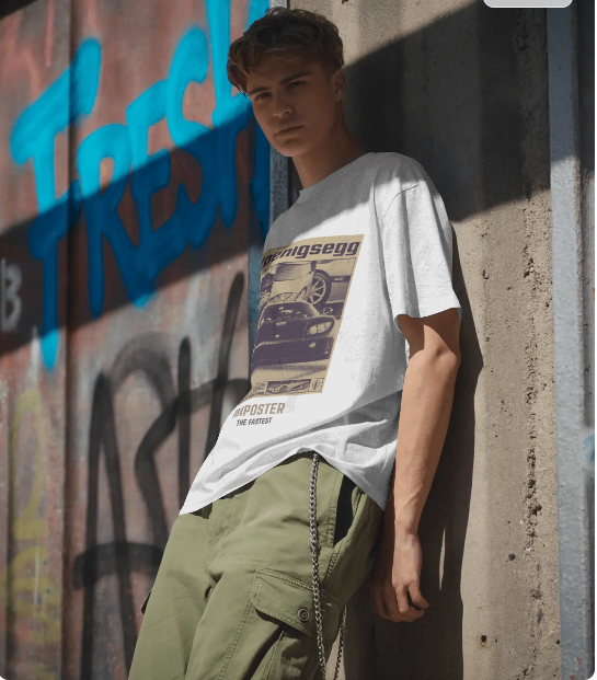 KOENIGSEGG DESIGNED OVERSIZED COTTON T-SHIRTS