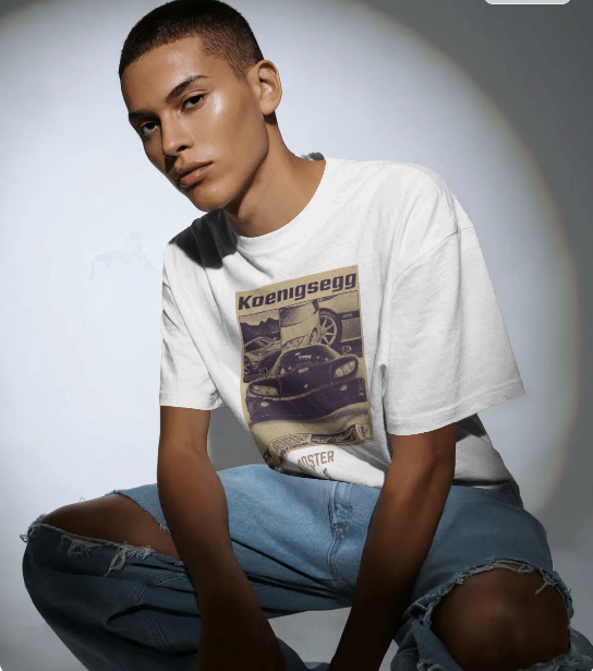 KOENIGSEGG DESIGNED OVERSIZED COTTON T-SHIRTS