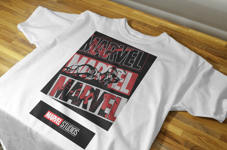MARVEL DESIGNED WHITE COTTON T-SHIRT