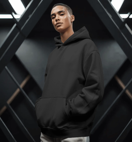 AUDI DESIGNED ACID WASHED BLACK HOODIE