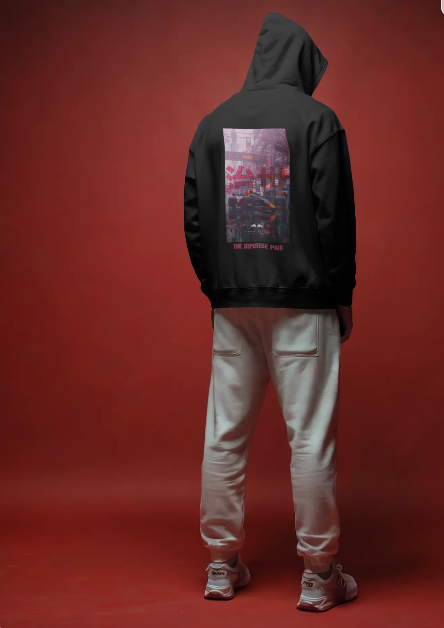 F1 JAPANESE PRIX ACID WASHED BLACK HOODIE