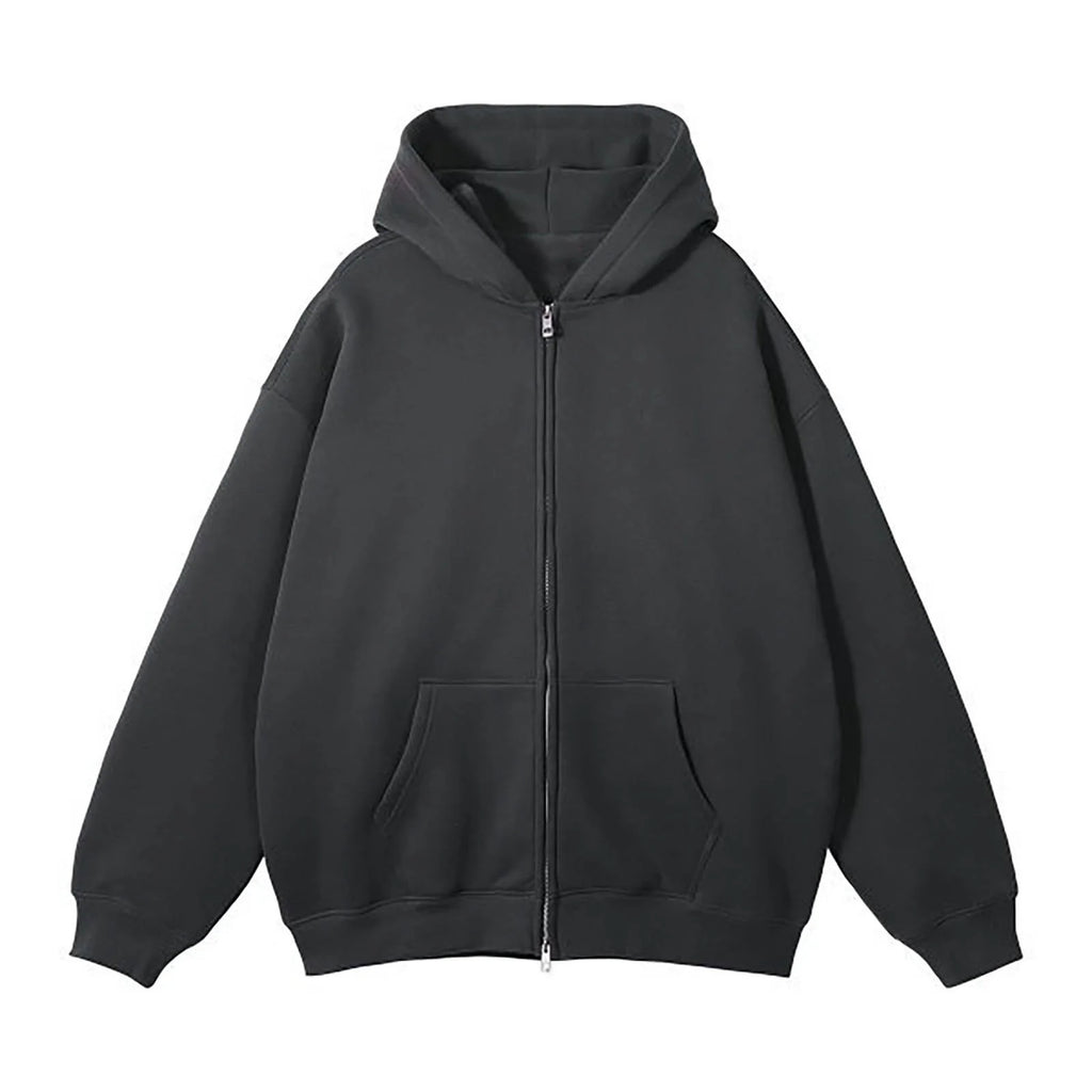 "ESSENTIAL CLASSIC DESIGNED ZIP HOODIE OVERSIZED"
